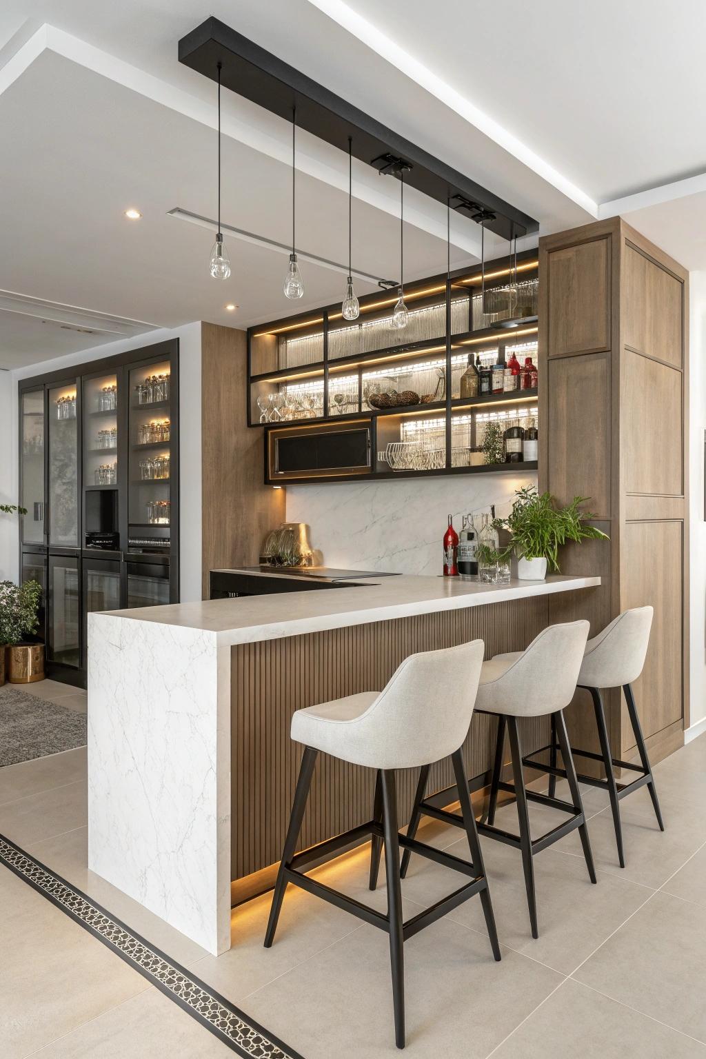 23 Stunning Kitchen Bar Design