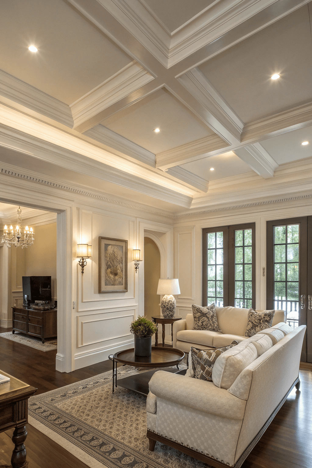 22 Creative Wall Molding Living Room Ideas