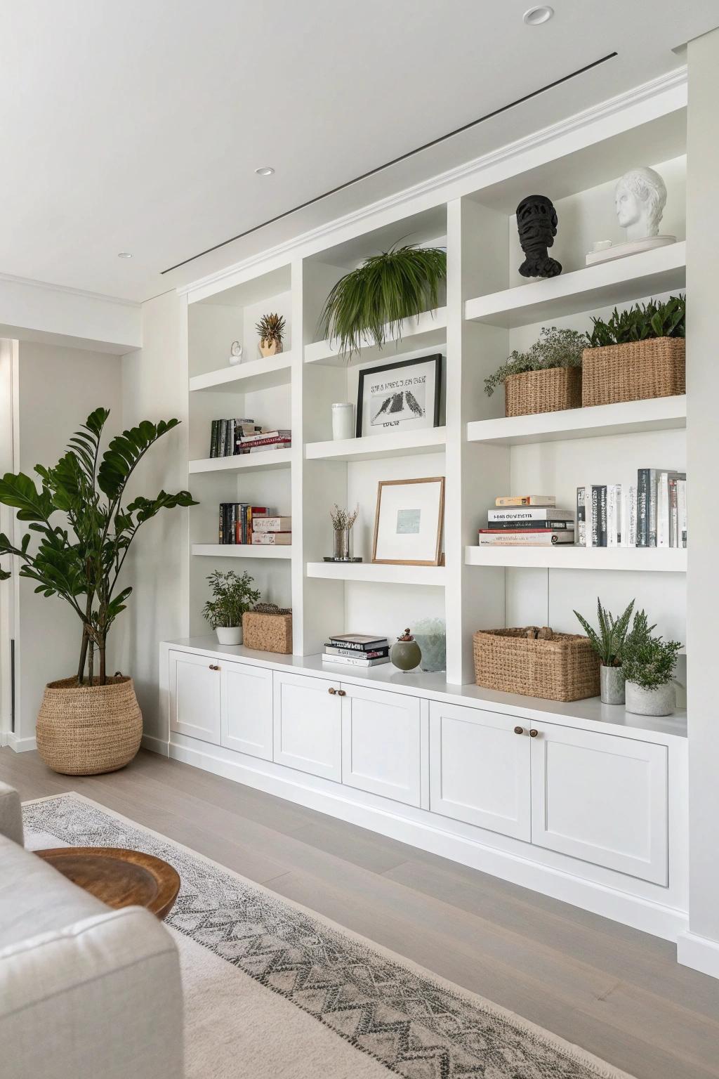 24 Creative Floating Shelves Living Room Ideas