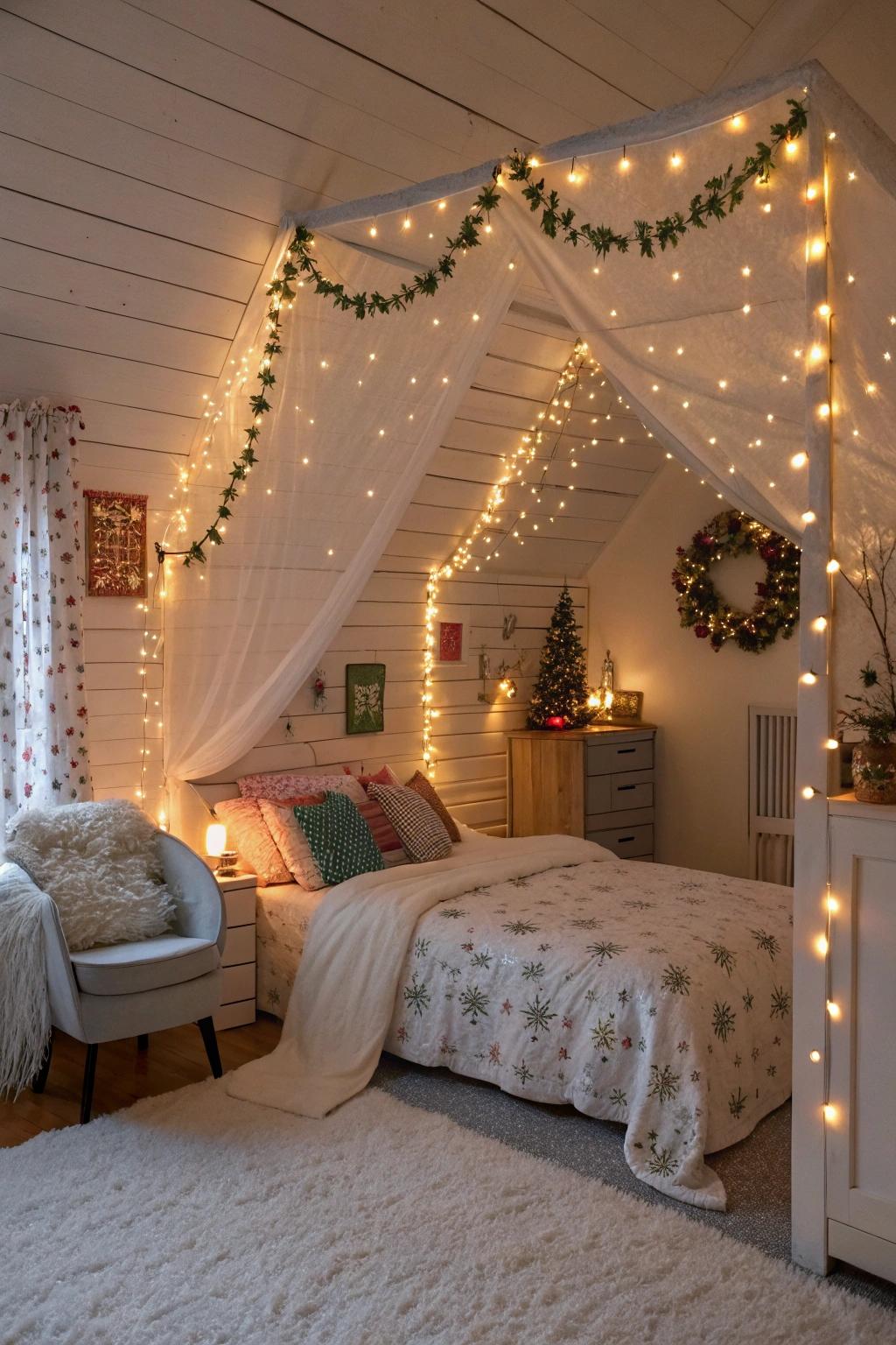 24 Creative Christmas Bedroom Ideas