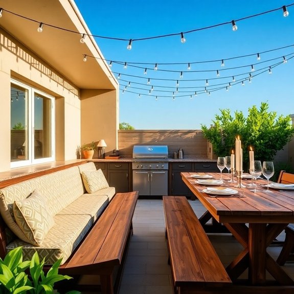 al fresco dining space