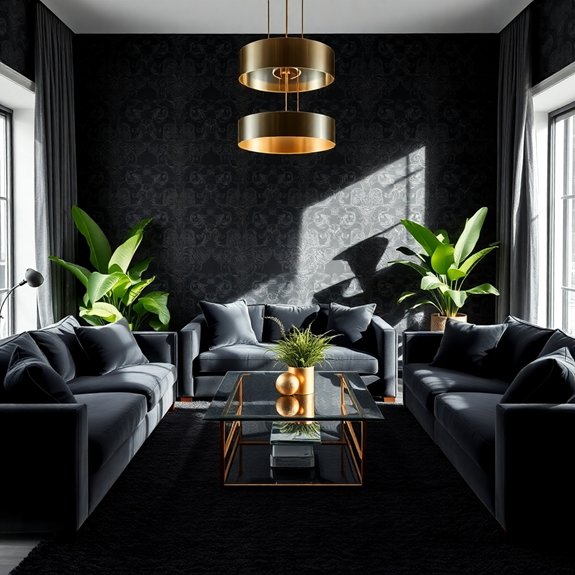 artistic dark wall covering