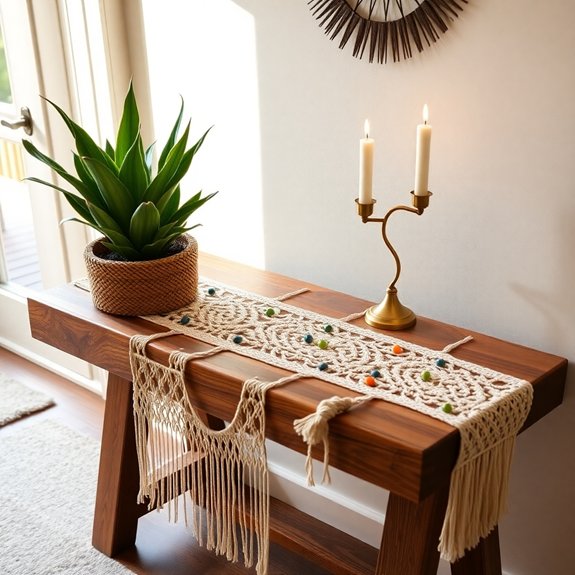bohemian macrame home decor