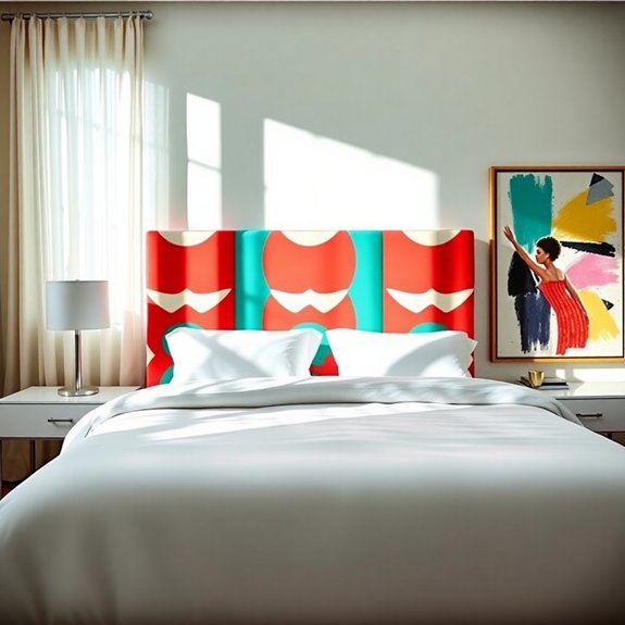 bold decorative bed features