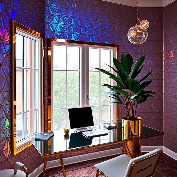 bold shimmering design elements