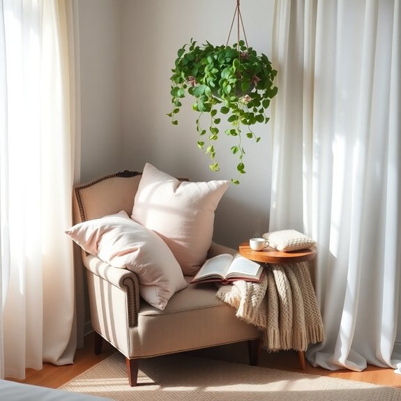 comfortable reading space creation