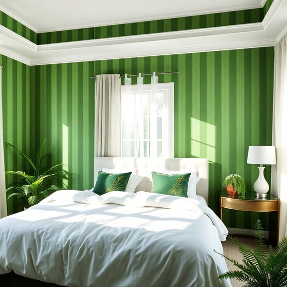 decorative green striped design