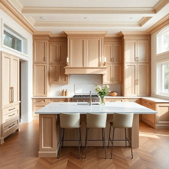 elegant white oak accents