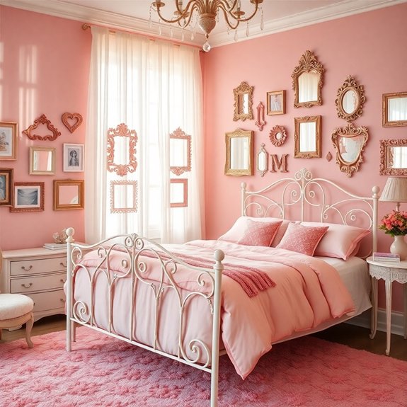 framed in vibrant pink