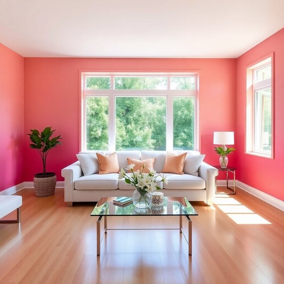 gradient pink wall design