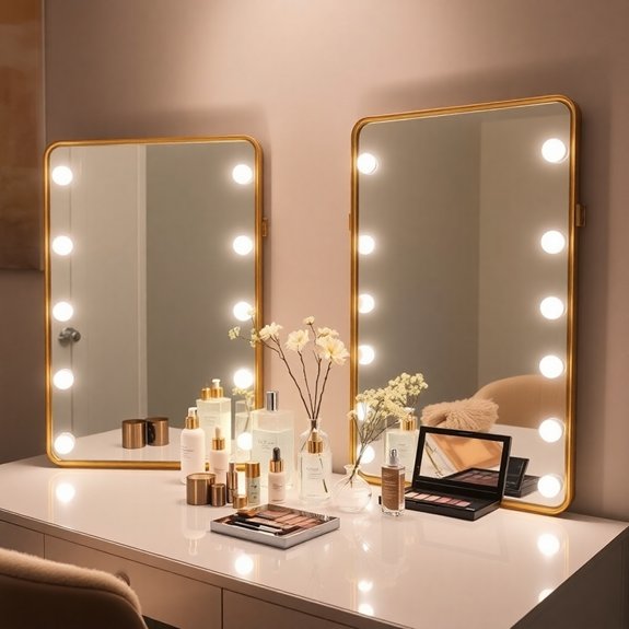 illuminated decorative vanity mirrors