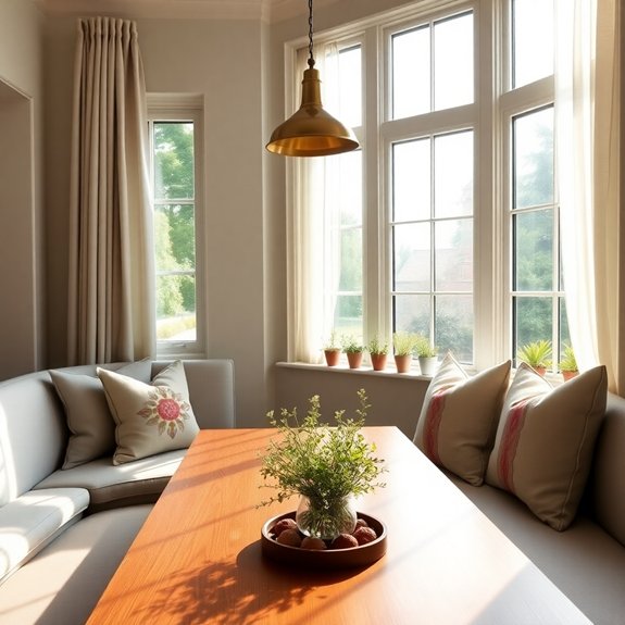 inviting morning meal space