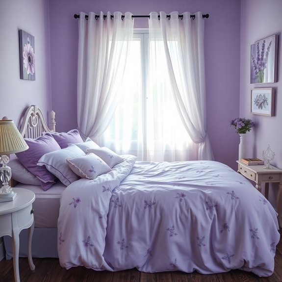 lavender soft bed linens