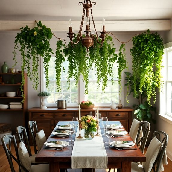 lush greenery in suspension