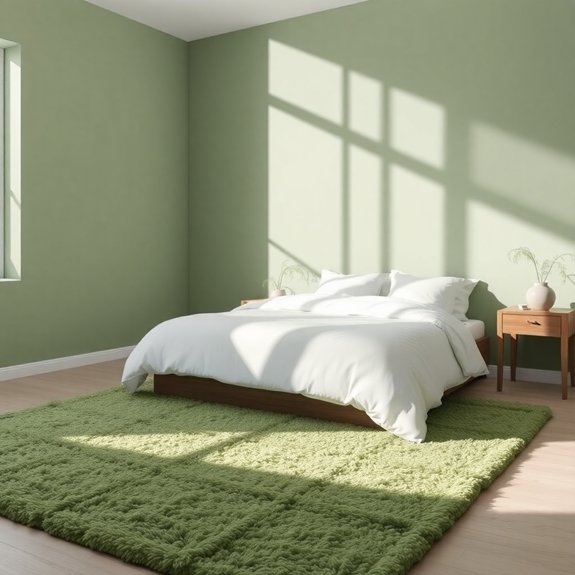 lush textured green rugs