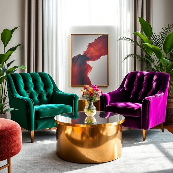 luxurious colorful fabric finish
