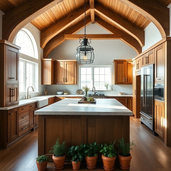 natural wood beam aesthetics
