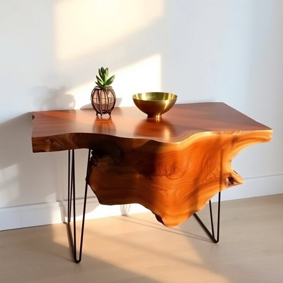 organic rustic timber slabs