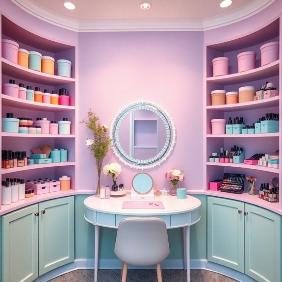 organized color coded storage