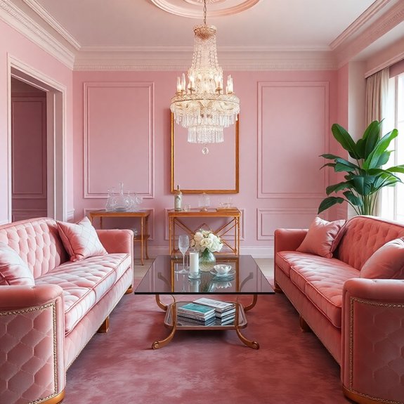 pink art deco elegance