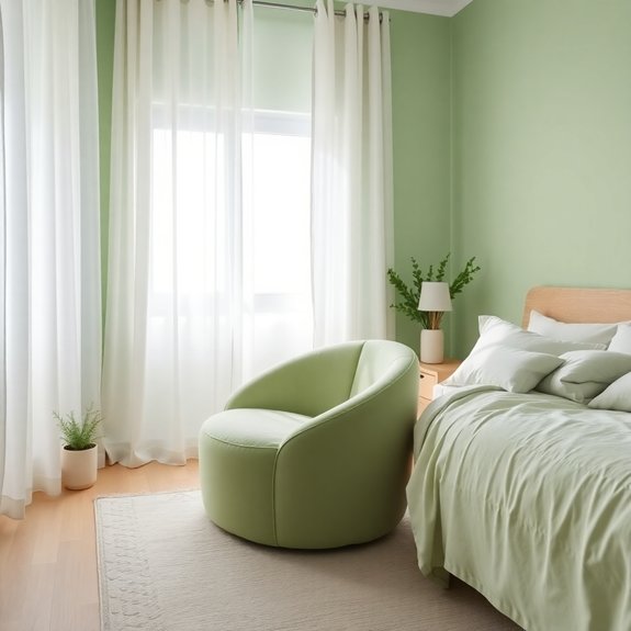 pistachio green accent chair