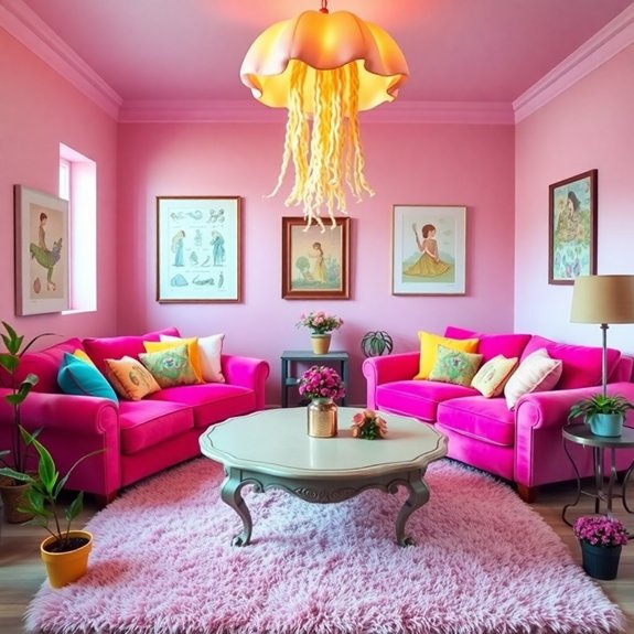 playful pink interior design