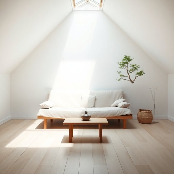 serene simple living space