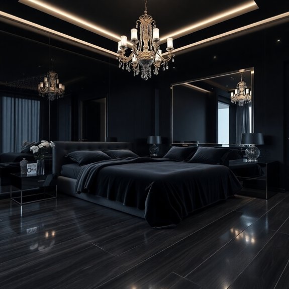 shiny dark surface coating