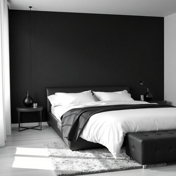 sleek black and white
