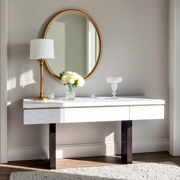 sleek marble surface design