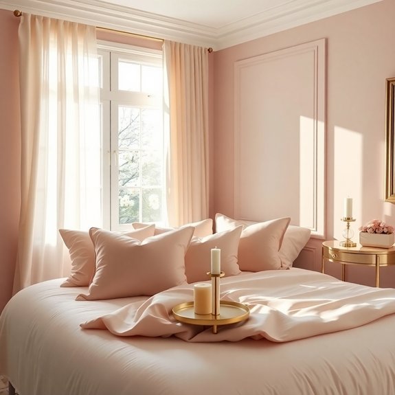 soft blush wall decor