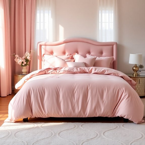 soft pink bedding set