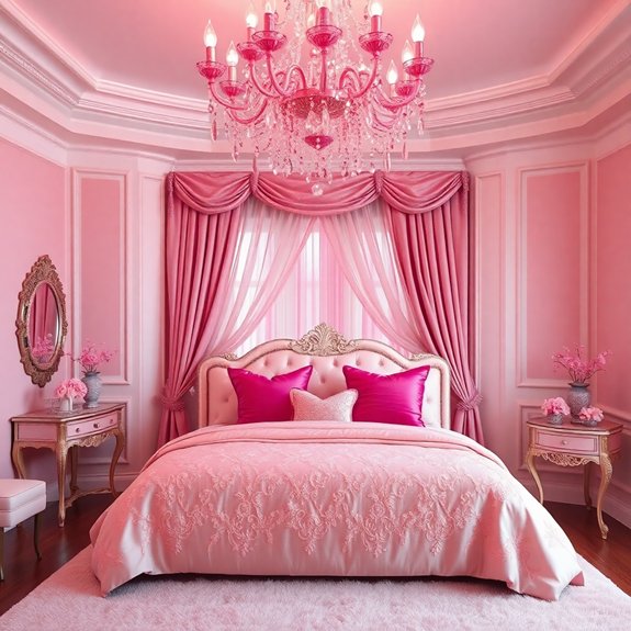 soft pink lighting decor