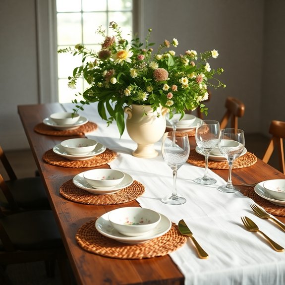 sophisticated dining arrangements