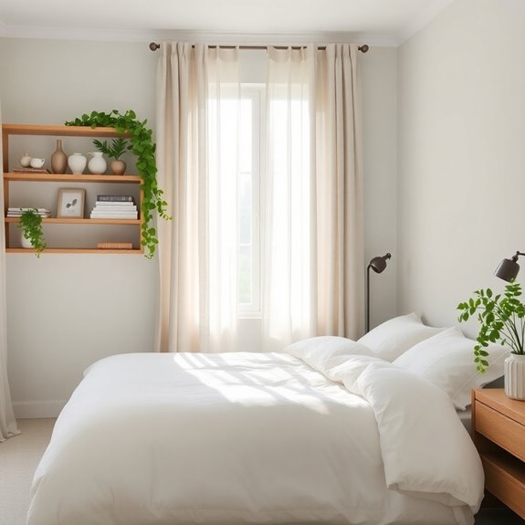 streamlined open shelving design