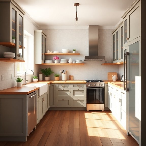 stylish open shelf design