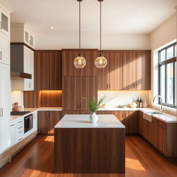 stylish two tone cabinet designs