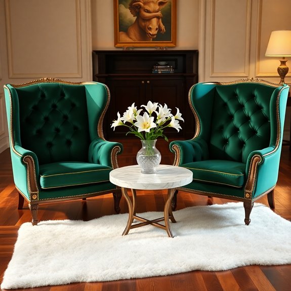 stylish upholstered armchairs design