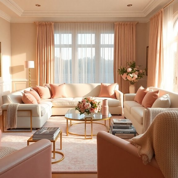 subtle pink design elements