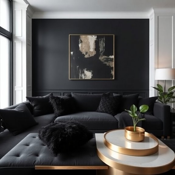 textured black decorative pillows