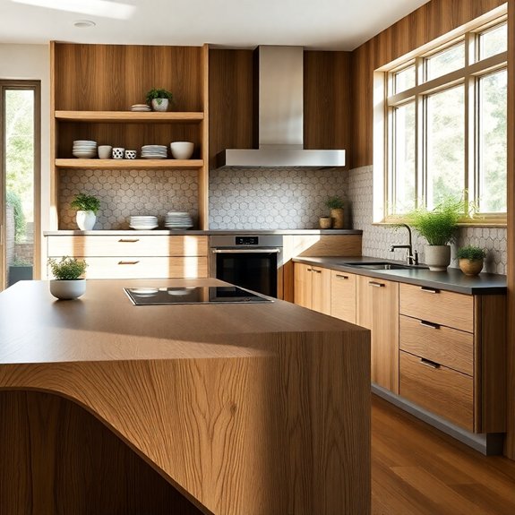 textured white oak features