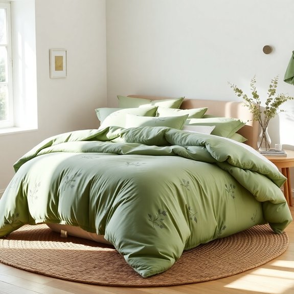 tranquil sage green bedding