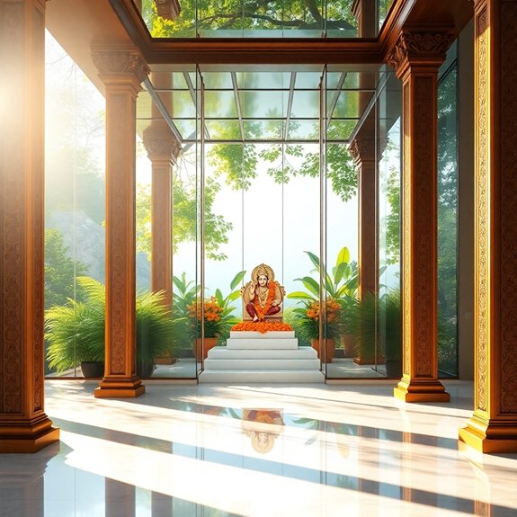 transparent temple structure design