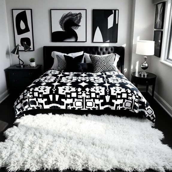 unique monochrome area rugs