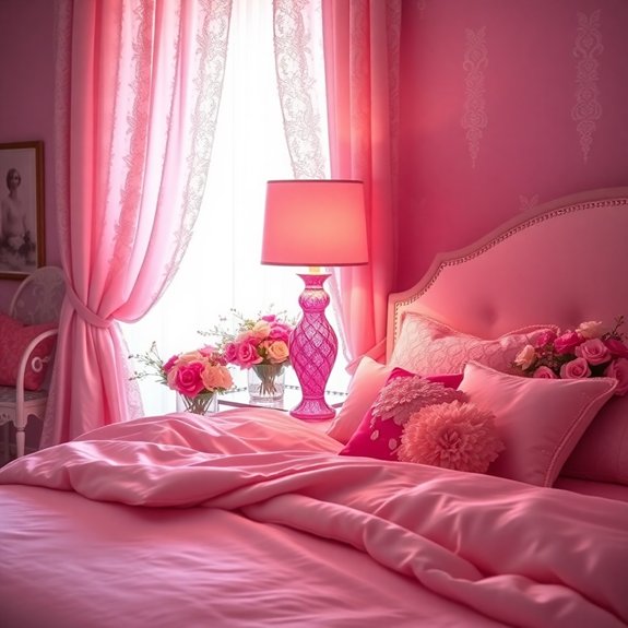 variety of pink lamps