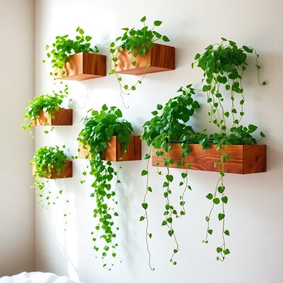 vertical garden display shelves