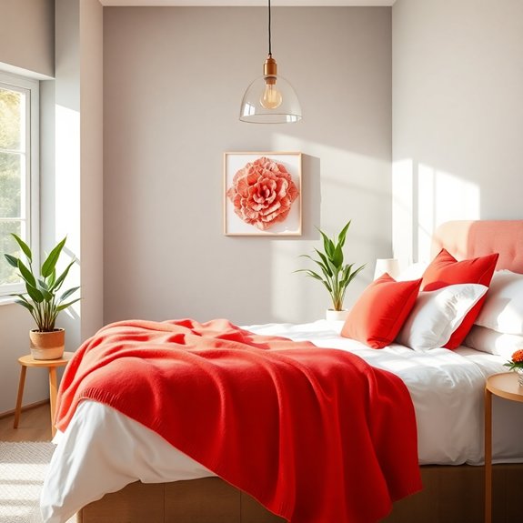 vibrant coral color highlights