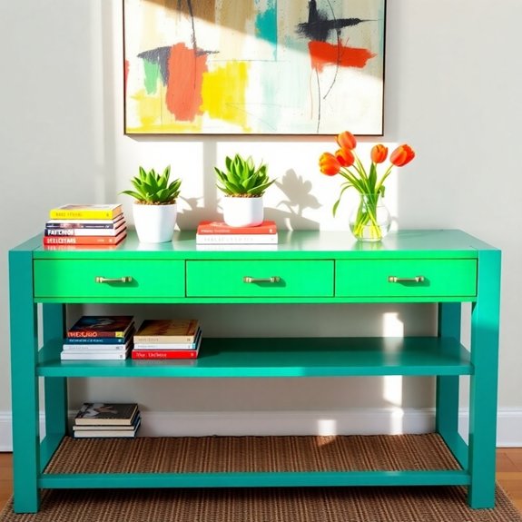 vibrant decorative furniture piece