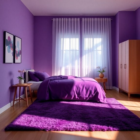 vibrant purple area rugs