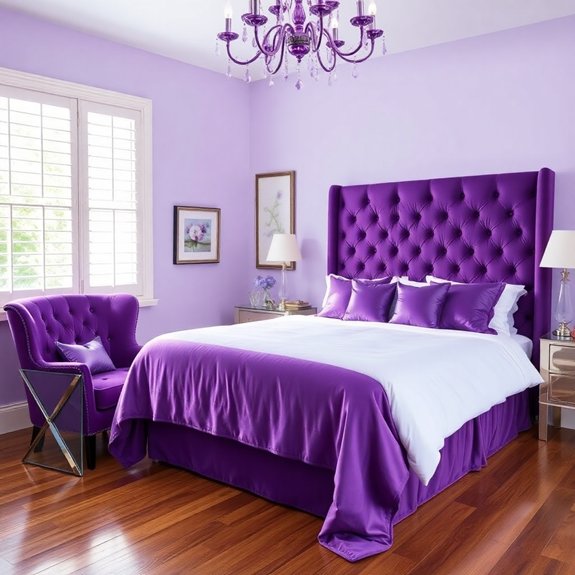 vibrant purple furniture pieces